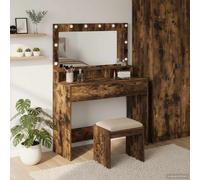 vidaXL Dressing Table Smoked Oak 100 x 41 x 135 cm Engineered Wood