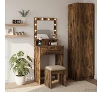 vidaXL Dressing Table Smoked Oak 50 x 41 x 135 cm Engineered Wood