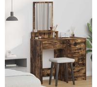 Dressing Table with Mirror Lights with Drawer Engineered Wood Vanity vidaXL