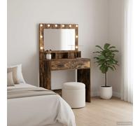 vidaXL Dressing Table Smoked Oak 79 x 41 x 135 cm Engineered Wood