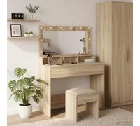 vidaXL Dressing Table Sonoma Oak 100 x 41 x 135 cm Engineered Wood