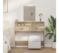 Dressing Table with Drawer with Shelf Engineered Wood Home Vanity Desk vidaXL