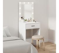 VidaXL Dressing Table White 50 X 41 X 135 Cm Engineered Wood