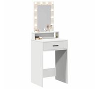 vidaXL Dressing Table White 50 x 41 x 140 cm Engineered Wood | The minimalist white look really lifts the vibe of any bedroom, You get a spacious drawer to stash all your bits and bobs,