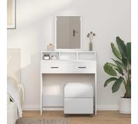 Dressing Table with Drawer with Shelf Engineered Wood Home Vanity Desk vidaXL