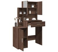 vidaXL Dressing Table with Cabinet Brown Oak 80x35x132 cm