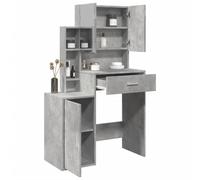 vidaXL Dressing Table with Cabinet Concrete Grey 80x35x132 cm