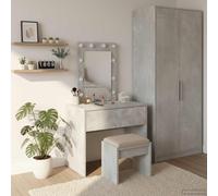vidaXL Dressing Table with Drawer Grey 60 x 40 x 70 cm Engineered Wood