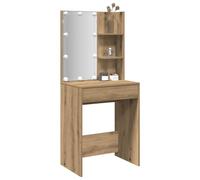 vidaXL Dressing Table with LED Artisan Oak 60x40x140 cm