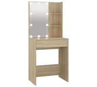 vidaXL Dressing Table with LED Bedroom Dressing Furniture Makeup Vanity Desk Mir