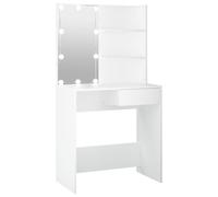 vidaXL Dressing Table with LED Bedroom Dressing Furniture Makeup Vanity Desk Mir