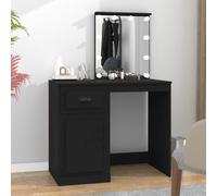 (black, with led) vidaXL Dressing Table Vanity Desk Cosmetic Table Makeup Desk Engineered Wood