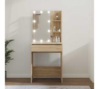 vidaXL Dressing Table with LED Sonoma Oak 60x40x140 cm