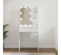 vidaXL Dressing Table with LED White 60x40x140 cm
