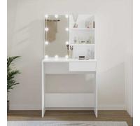 Vidaxl Dressing Table With Led White 74.5X40X141 Cm