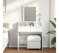 vidaXL Dressing Table with LED White 80x41x144.5 cm