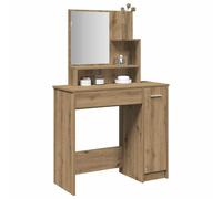 vidaXL Dressing Table with Mirror Artisan Oak 86.5x35x136 cm