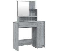 Vidaxl Dressing Table With Mirror Grey Sonoma 86.5X35X136 Cm