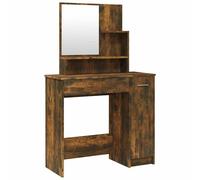 Vidaxl Dressing Table With Mirror Smoked Oak 86.5X35X136 Cm