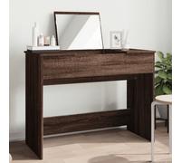 vidaXL Dressing Table with Mirror Brown Oak 100x45x76 cm