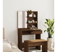 Vidaxl Dressing Table With Mirror Brown Oak 74.5X40X141 Cm