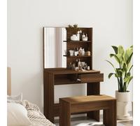vidaXL Dressing Table with Mirror Brown Oak 74.5x40x141 cm