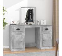 Vidaxl Dressing Table With Mirror Concrete Grey 130X50X132.5 Cm Dressing Tables