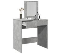 vidaXL Dressing Table with Mirror Concrete Grey 73x46.5x120 cm