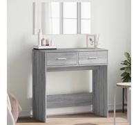 vidaXL Dressing Table with Mirror Grey Sonoma 80x39x80 cm