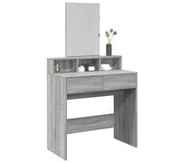 vidaXL Dressing Table with Mirror Grey Sonoma 80x41x144.5 cm