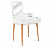 vidaXL Dressing Table with Mirror MDF 60x50x86cm Makeup Vanity Desk Furniture