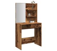 vidaXL Dressing Table with Mirror Old Wood 74.5x40x141 cm
