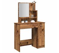 vidaXL Dressing Table with Mirror Old Wood 86.5x35x136 cm