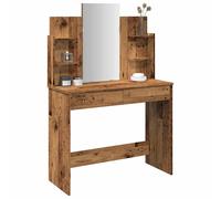 vidaXL Dressing Table with Mirror Old Wood 96x39x142 cm
