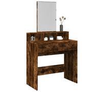 Dressing Table Smoked Oak Engineered Wood 80x41x144.5cm with Mirror 2-Drawer oak