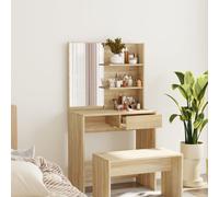 Vidaxl Dressing Table With Mirror Sonoma Oak 74.5X40X141 Cm