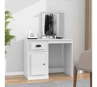 vidaXL Dressing Table with Mirror White 90x50x132.5 cm Engineered Wood UK HOT