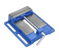 vidaXL Drill Press Vise - Blue Cast Iron Workbench Vice/Milling Machine Vise with Strong Clamping Force - 24.5 x 22 x 6 cm