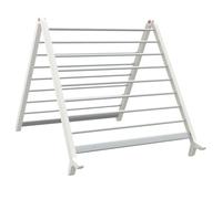 vidaXL Drying Rack Bathtub Extendable Clothes Airer/Dryer - Aluminium Frame, Adjustable 53-90 cm, 15.2m Hanging Length, Foldable, Silver