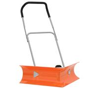 vidaXL Dual Angle Snow Shovel with Extendable Handle Orange Steel