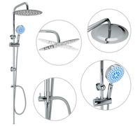 vidaXL Dual Head Shower Set with Hand Shower Bathroom Diverter Plumbing Fixture