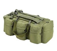 vidaXL 3-in-1 Army-Style Duffel Bag 90L Olive Green Travel Holdall Backpack