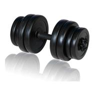 vidaXL Dumbbell Bar Plastic Covered Weights Set Gym Exercise Fitness Plate