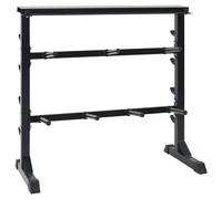 vidaXL Dumbbell Rack Black 99 x 45 x 95.5 cm Powder-coated steel