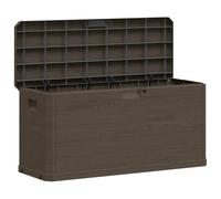 vidaXL Garden Storage Box 280L Brown Outdoor Cabinet Chest Organiser Unit