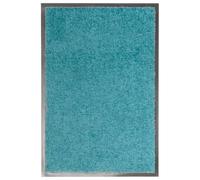 vidaXL - Durable Indoor/Outdoor Cyan Doormat, Non-Slip PVC Backing, Machine-Washable Fabric, Absorbent Polyamide Surface, Convenient Roll-up Design, Suitable for Entryway - 40x60 cm