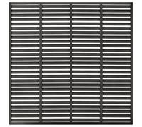 vidaXL Durable Louver Fence WPC 180x180 cm - Versatile Wood-Plastic Composite Fence for Patio Shading/Partitioning - Black