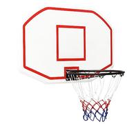 vidaXL Durable Polyethylene Basketball Backboard with Steel Rim - Wall Mounted with All-Weather Nylon - Suitable for Indoor and Outdoor Use.