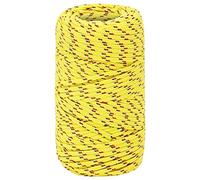 vidaXL Durable Polypropylene Boat Rope 2mm - All-Purpose Yellow Coil Rope for Sailing, Boating, Yachting, Rigging & Docking, Weather & UV Resistant, 50m Length