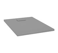 vidaXL Durable SMC Shower Base Tray - Stain-Resistant, Scratch-Resistant, Low-Threshold Bathroom Tray with Stone Resin Surface, 100x70 cm, Grey